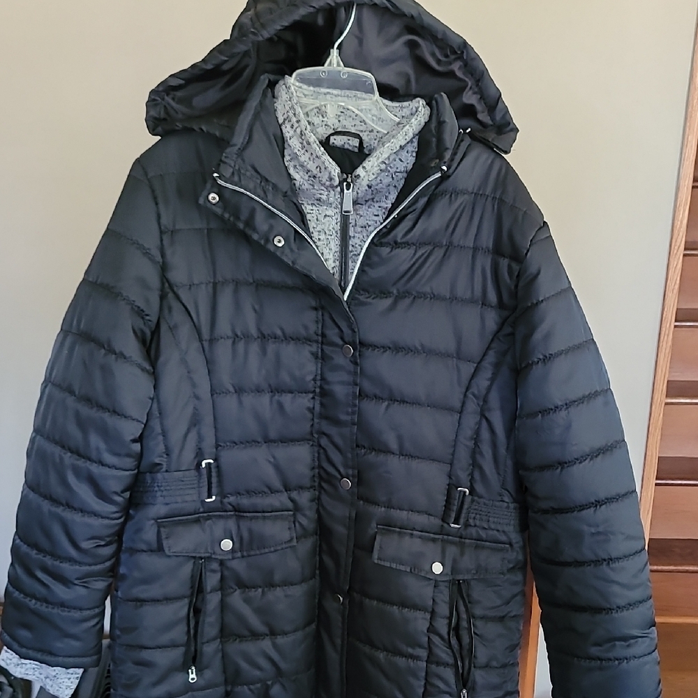 Harve Benard Women's Plus Size Zip-Front Hooded Anorak with Vestee
